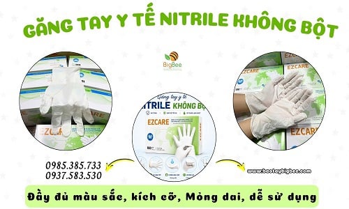 Chuyên phân phối găng tay y tế nitrile không bột giá sỉ