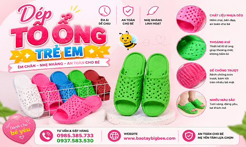 Kho sỉ dép tổ ong trẻ em giá rẻ bền đẹp giao nhanh toàn quốc