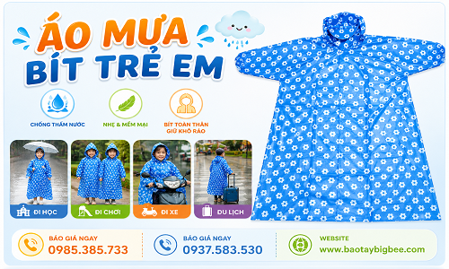Kho phân phối áo mưa bít trẻ em giá rẻ số lượng lớn