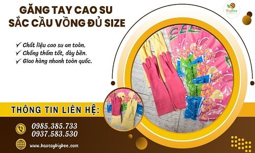 Sỉ găng tay cao su gia dụng Sắc Cầu Vồng giá rẻ tận kho