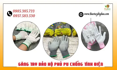 Găng tay phủ PU lòng bàn tay giá rẻ thoáng – nhẹ – bền giá ưu đãi tại kho