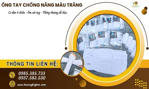 Bỏ sỉ ống tay chống nắng trắng số lượng lớn giá rẻ tận kho