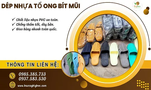 Dép tổ ong bít mũi giá sỉ rẻ tận xưởng – Hàng bền đẹp