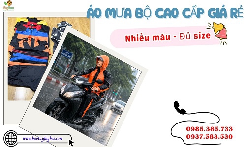 Áo mưa bộ giá sỉ tận xưởng bền đẹp nhiều size giao nhanh