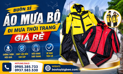 Buôn sỉ áo mưa bộ đi mưa thời trang giá rẻ tại TPHCM