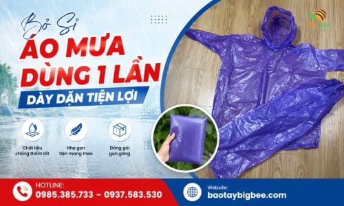 Bỏ Sỉ Áo Mưa Dùng 1 Lần Dày Dặn Tiện Lợi Giá Rẻ