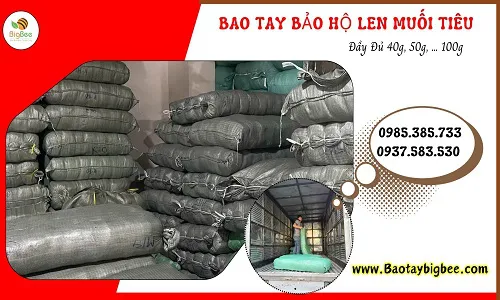 Điểm sỉ bao tay len muối tiêu từ 40g đến 100g giá rẻ toàn quốc