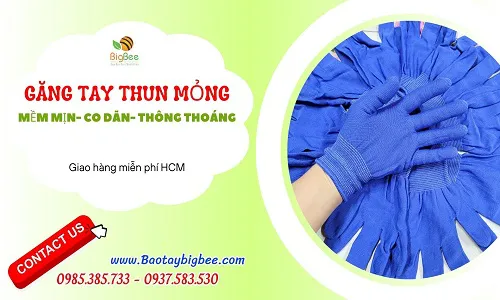 Xưởng sỉ bao tay thun mỏng vải xanh giá rẻ mềm mịn co giãn