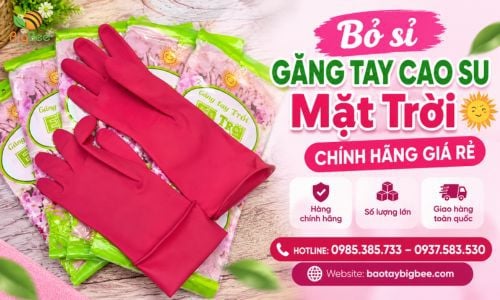 Bỏ sỉ găng tay cao su Mặt Trời chính hãng giá rẻ