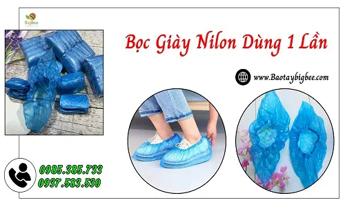 Bọc giày nilon dùng một lần giá rẻ tiện dụng sạch sẽ