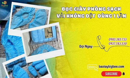 Bọc giày không dệt dùng 1 lần giá rẻ cho phòng sạch