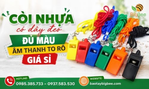Còi nhựa có dây đeo đủ màu âm thanh to rõ giá sỉ