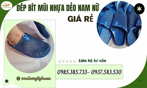 Chuyên sỉ dép nhựa bít mũi dẻo nhẹ bền đẹp giá rẻ