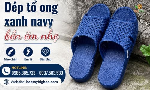 Dép tổ ong xanh navy bền êm nhẹ giá sỉ siêu rẻ