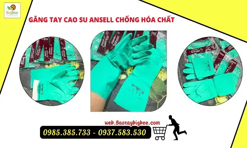 Sỉ lẻ găng tay cao su Ansell phòng chống hóa chất giá rẻ