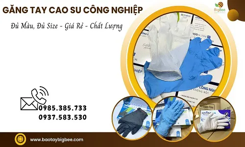 Găng tay cao su công nghiệp dùng 1 lần giá sỉ siêu rẻ tại HCM