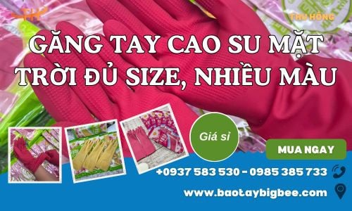 Găng tay cao su mặt trời đủ size, nhiều màu giá sỉ rẻ
