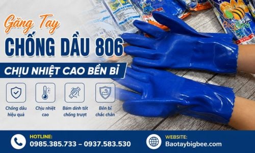 Găng Tay Chống Dầu 806 Chịu Nhiệt Cao Bền Bỉ Giá Sỉ