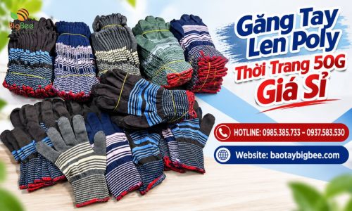 Găng Tay Len Poly Thời Trang 50G Giá Sỉ Tận Xưởng