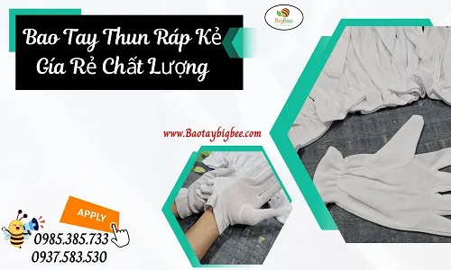 Găng tay vải ráp kẻ giá sỉ rẻ hàng dày, co giãn tốt, bền đẹp