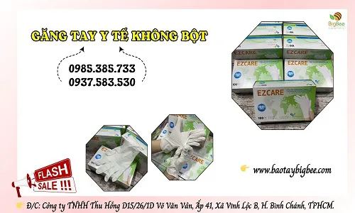 Kho sỉ găng tay y tế cao su không bột giá tốt có sẵn số lượng lớn