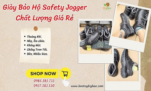 Giày Safety Jogger bảo hộ nhẹ êm chân giá rẻ dễ bán