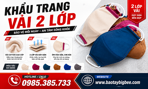 Khẩu trang vải cotton giá sỉ rẻ tận kho, giao nhanh toàn quốc