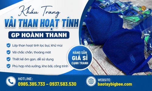 Khẩu Trang Vải Than Hoạt Tính GP Hoành Thanh Giá Sỉ