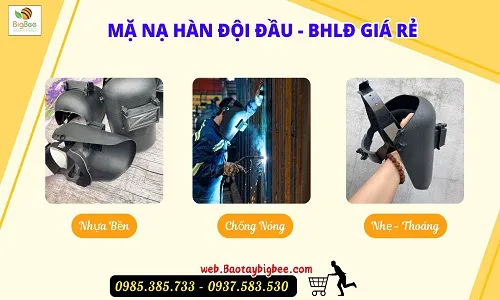 Nguồn sỉ mặt nạ hàn đội đầu giá rẻ cho xưởng cơ khí