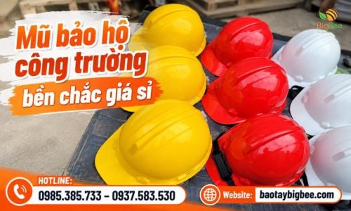 Mũ bảo hộ công trường bền chắc giá sỉ tại kho