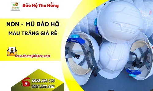Nguồn mũ bảo hộ lao động trắng giá sỉ tận kho uy tín