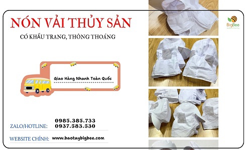 Nón vải thủy sản có khẩu trang giá sỉ rẻ tại TP.HCM