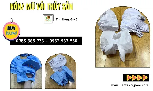 Cung cấp nón vải thủy sản giá rẻ tận kho mềm nhẹ thoáng khí