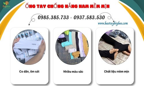 Địa chỉ bán sỉ ống tay chống nắng nam giá rẻ co giãn tốt