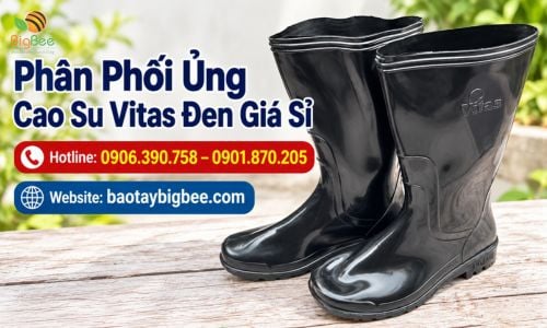 Phân Phối Ủng Cao Su Vitas Đen Giá Sỉ Rẻ Nhất HCM