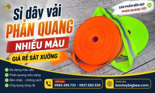 Sỉ dây vải phản quang nhiều màu giá rẻ sát xưởng
