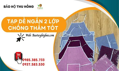 Nguồn sỉ tạp dề vải dù 2 lớp chống thấm giá rẻ