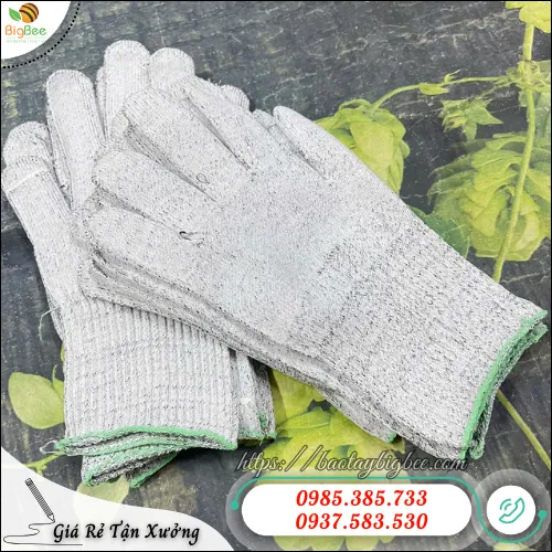 Găng tay sợi poly chống cắt bền chắc – an toàn, tiện dụng cho lao động