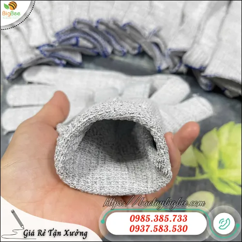 Găng tay sợi poly chống cắt bền chắc – an toàn, tiện dụng cho lao động