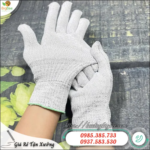 Găng tay sợi poly chống cắt bền chắc – an toàn, tiện dụng cho lao động