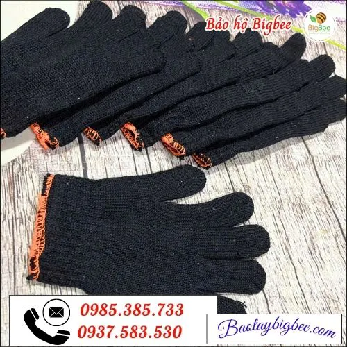 Găng tay bảo hộ len đen sỉ rẻ giá thương mại