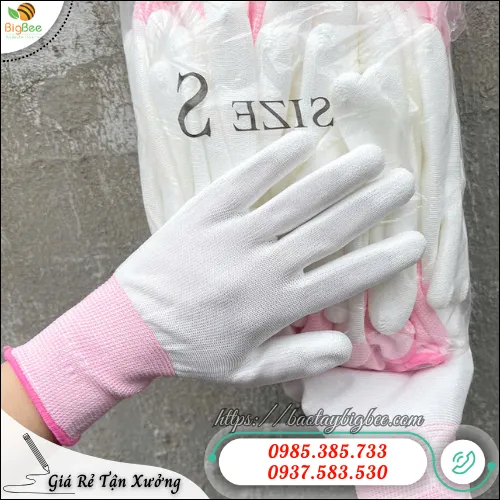 Găng tay phủ PU trắng – Lựa chọn tối ưu cho công việc tỉ mỉ, chính xác