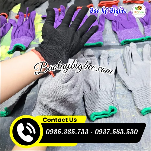 BAO TAY THUN MỎNG MÀU ĐEN, XÁM, TÍM