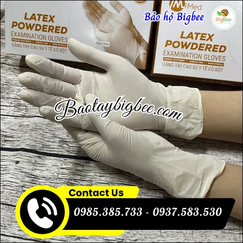 Phân phối sỉ găng tay latex có bột giá gốc