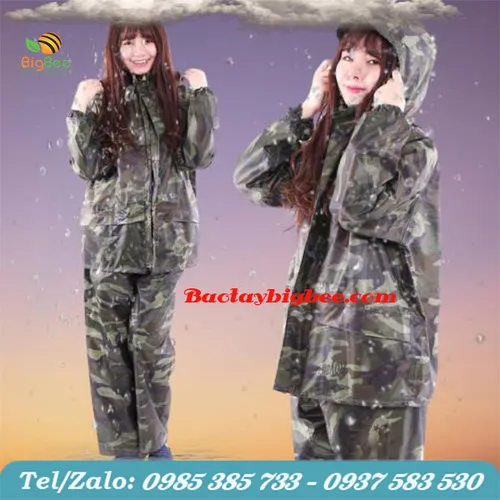 ÁO MƯA BỘ RẰN RI MÀU LÍNH