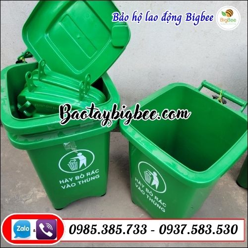 Mua thùng rác nhựa xanh gia đình giá sỉ rẻ HCM