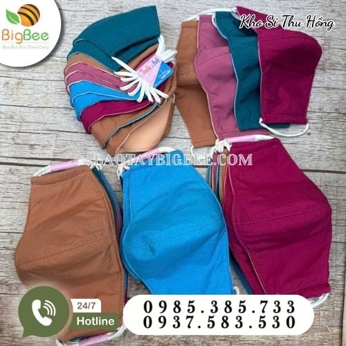 Khẩu trang vải có đường may tỉ mỉ, màu bền đẹp Khẩu trang vải có đường may tỉ mỉ, màu bền đẹp