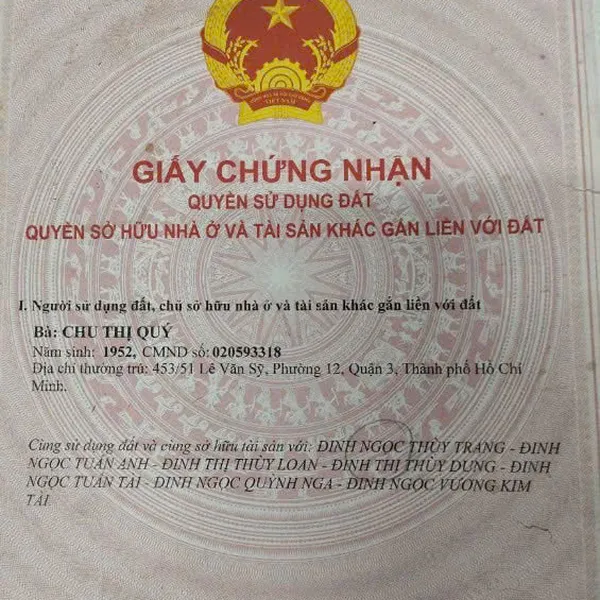 BÁN NHÀ MẶT TIỀN QUẬN 3 – GÓC 2 MẶT TIỀN 363-365 LÊ VĂN SỸ, PHƯỜNG 12