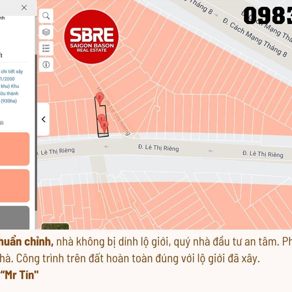 Bán nhà mặt tiền Lê Thị Riêng, Phường Bến Thành, TP.HCM