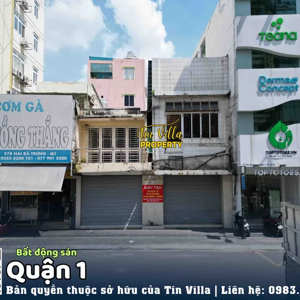 Bán nhà mặt tiền đường HAI BÀ TRƯNG QUẬN 1